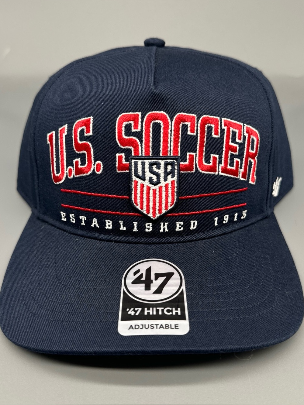 '47 Brand USMNT Soccer USA Roscoe Hitch Snapback Adjustable Navy Blue Hat Cap